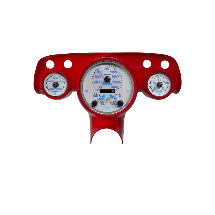 WL1102B Analog Replacement Gauge Panel for 1957 Chevy Bel Air [Blue LEDs]