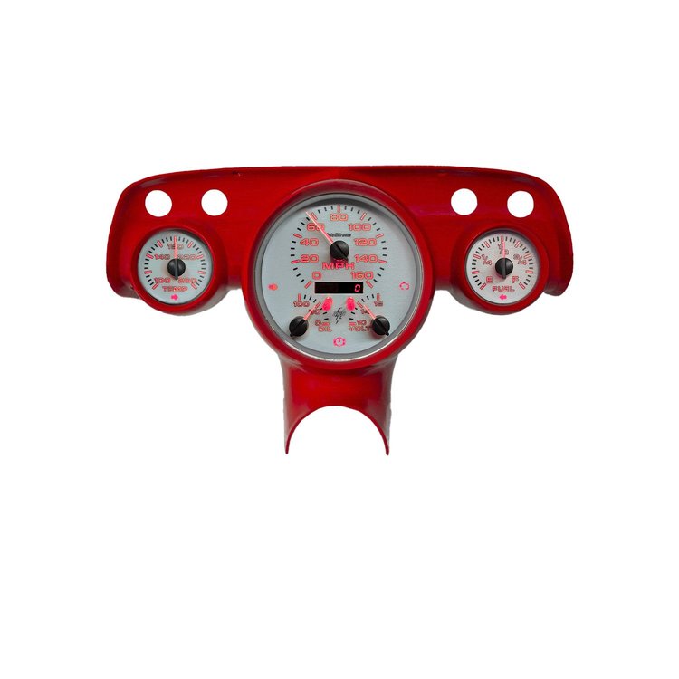 Wl1102R Analog Replacement Gauge Panel for 1957 Chevy Bel Air [Red LEDs]