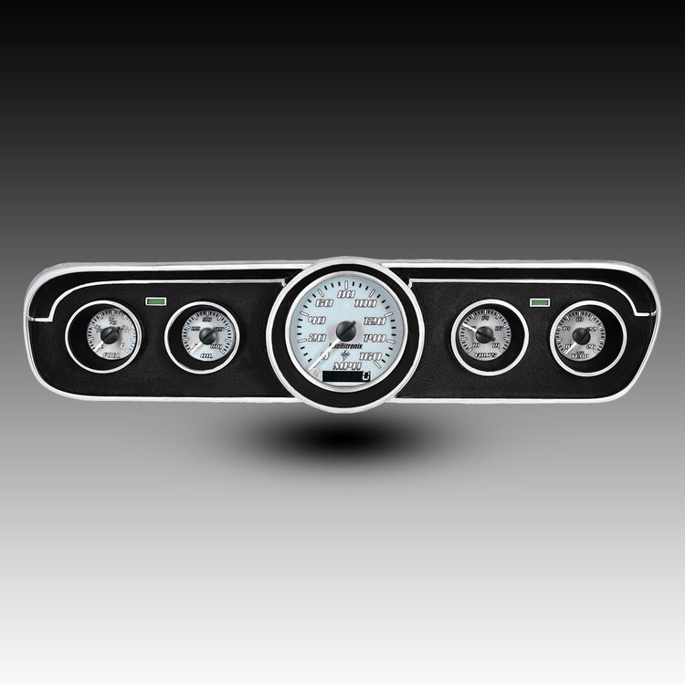 WL7001W Analog Gauge Panel, 1965-1966 Ford Mustang, White