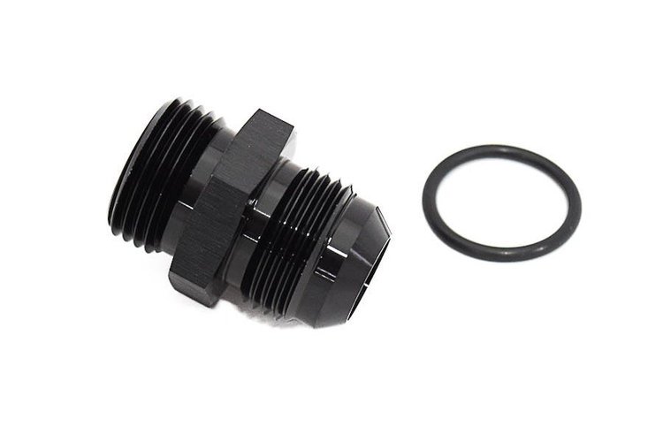 ADPT-02-013 AN Fittings - AN To Orb Adapter - 12 Orb To -12an - Black