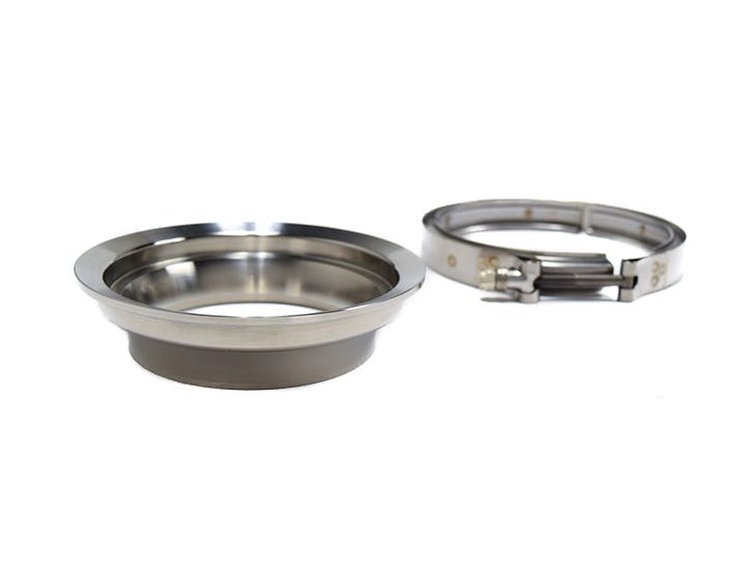 BTR41078 Stainless-Steel Downpipe Flange Reducer 5 in to 4 in. w/Clamp (T6 / S400)