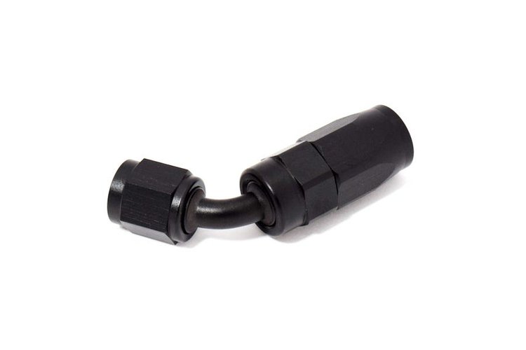 HF-60-04 AN Fittings - 60-deg -4an Hose End - Black