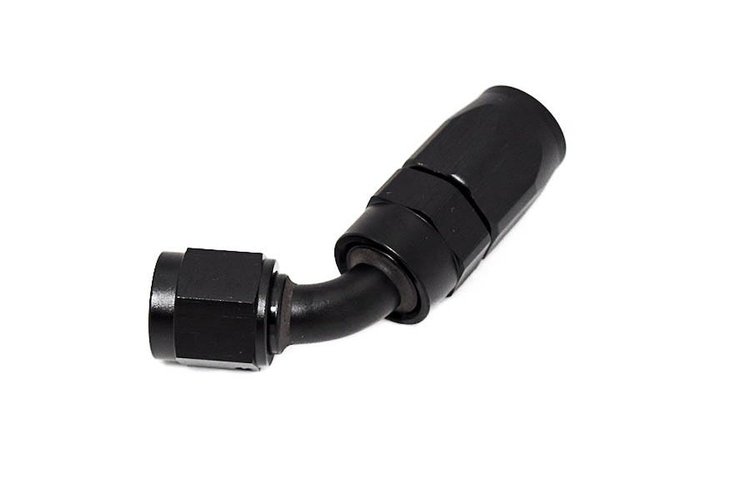 HF-60-06 AN Fittings - 60-deg -6an Hose End - Black