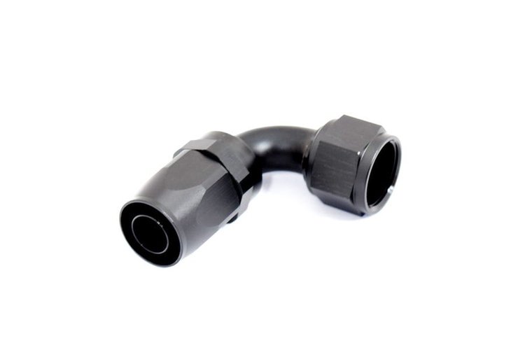 HF-90-012 AN Fittings - 90-deg -12 AN Hose End - Black