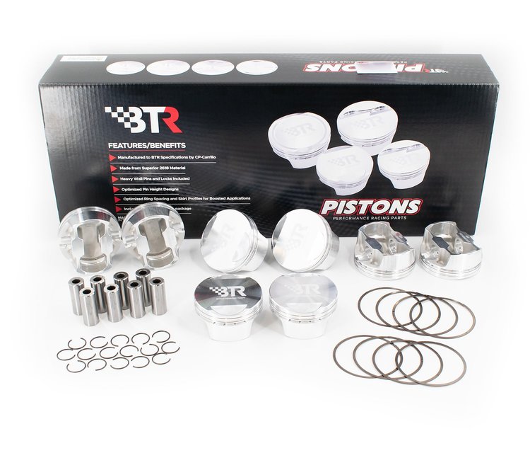 BTRCP-HEMI40951125-FT-8 CP Piston & Ring Set for Mopar Gen III Hemi Engines [4.095 in. Bore, 3 cc Flat-Top]