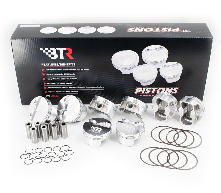 BTRCP-LTPI40701110-FT-8 CP Piston & Ring Set for GM Gen V LT Port Injection Engines [4.070 in. Bore, 3 cc Flat-Top]