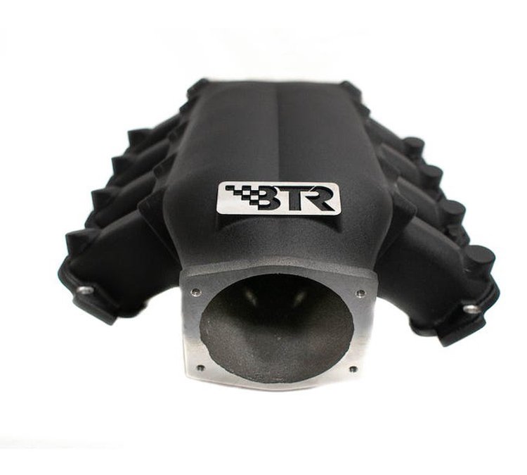 TRA-GENV-BLK-CNC Trinity Intake Manifold, GM Gen V LT, W/O Injectors, CNC Runners [Black Finish]