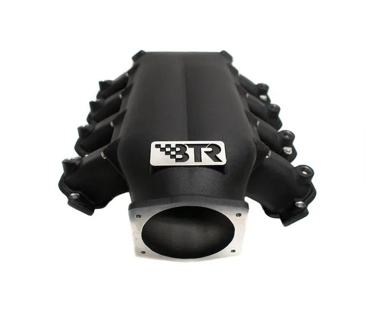 TRA-GENV-INJ-BLK-CNC Trinity Intake Manifold, GM Gen V LT, w/ Injector Holes, CNC Runners [Black Finish]
