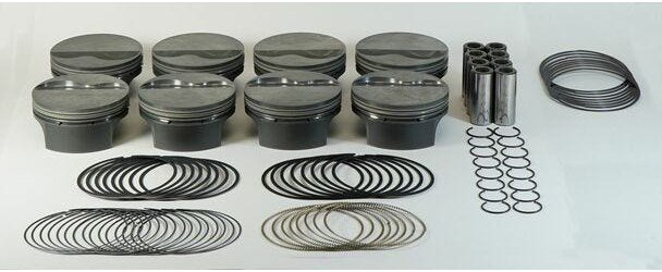 BTRCVP325125DM0-8 Cvh Boost Piston Set 3.780 in. Bore 3.622 in. Stroke 0CC Dome