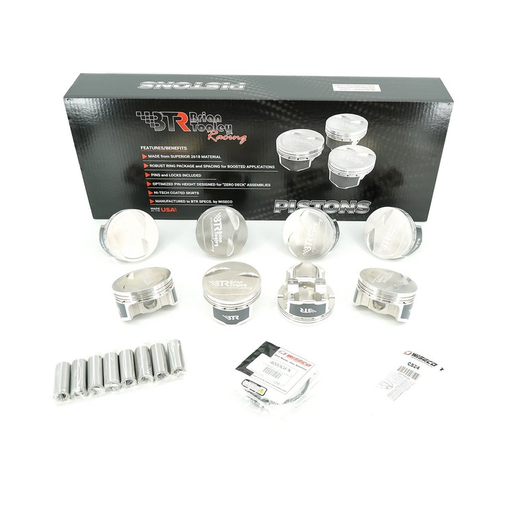 BTRCVP364125DM0-8 Cvh Piston Set 4.000 in. Bore 3.622 in. Stroke 0CC Dome