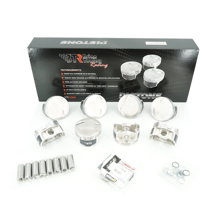 BTRCVP388125DS4-8 Cvh Piston Set 4.125 in. Bore 3.622 in. Stroke 4CC Dish