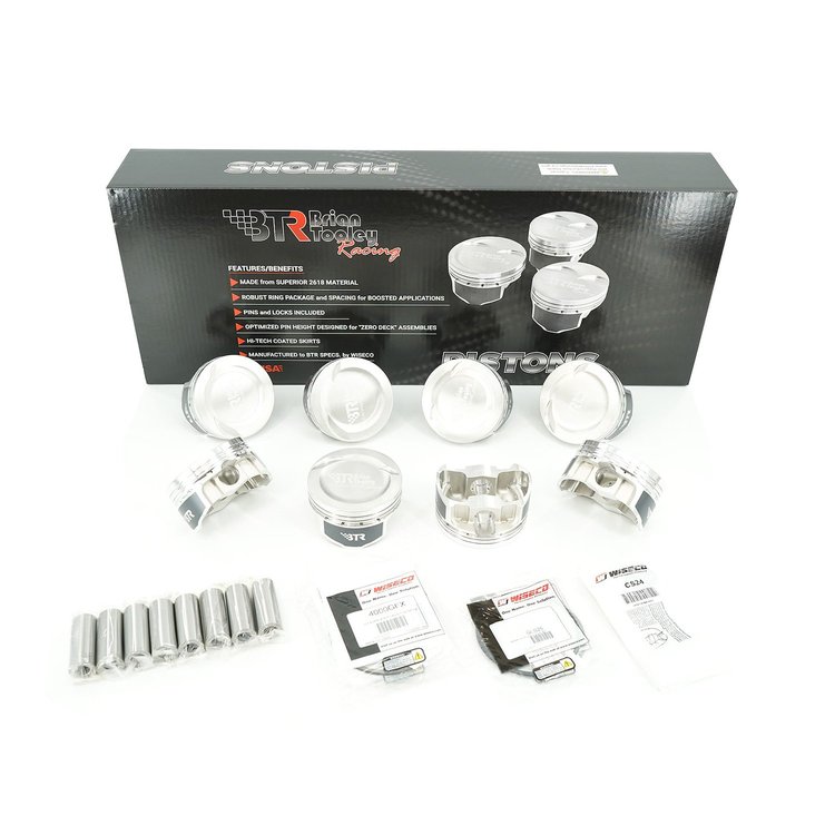BTRCVP402125DS8-8 Cvh Piston Set 4.000 in. Bore 4.000 in. Stroke 8CC Dish