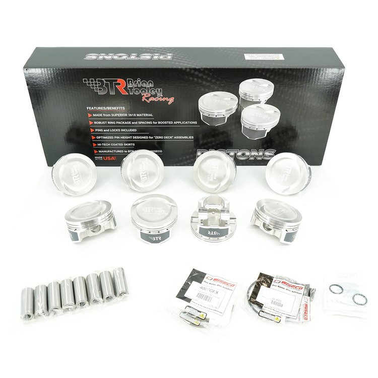BTRCVP403125DS8-8 Cvh Piston Set 4.005 in. Bore 4.000 in. Stroke 8CC Dish
