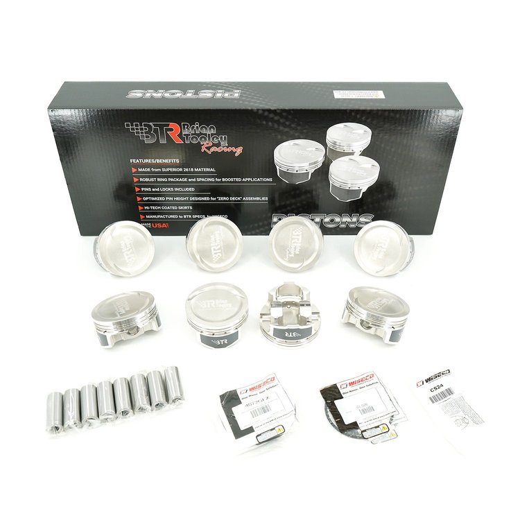 BTRCVP418125DS10-8 Cvh Piston Set 4.070 in. Bore 4.000 in. Stroke 10CC Dish