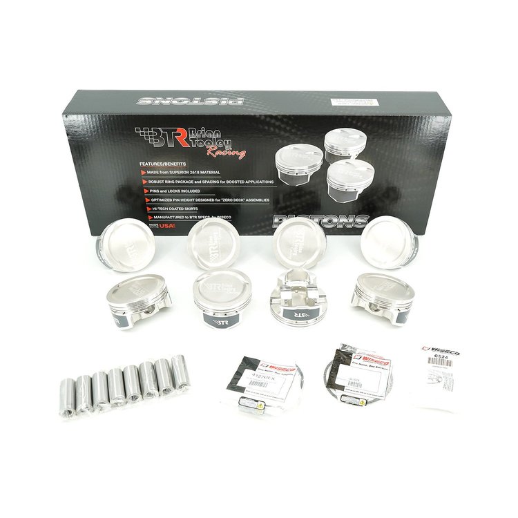 BTRCVP427125DS12-8 Cvh Piston Set 4.125 in. Bore 4.000 in. Stroke 12CC Dish