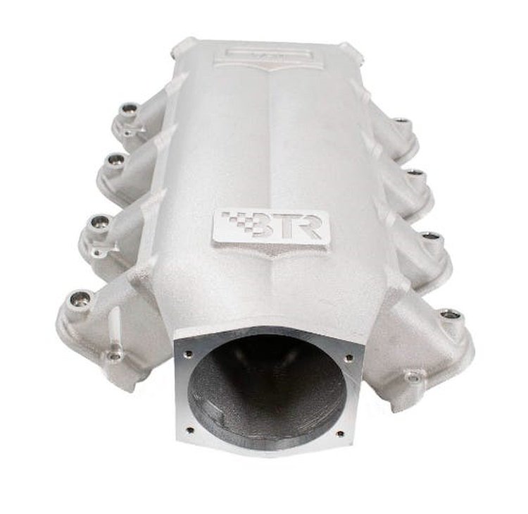TRA-1-P105 Trinity Intake Manifold, GM LS1/LS2/LS6, Cathedral Port [Natural Finish]