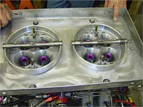 Dominator One-Bolt Scoop Tray Mount Dominator 4500 Style Carbs