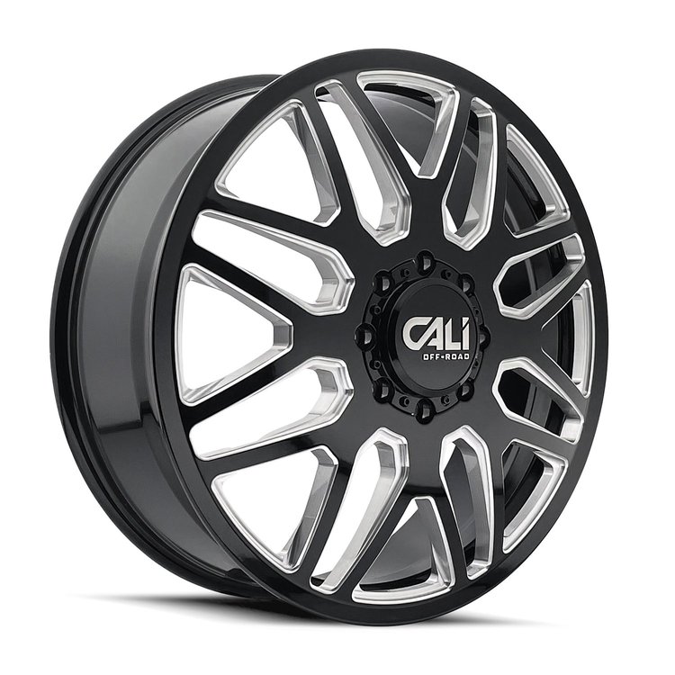 9115D-22879BMR192 9115D Invader Dually Rear Wheel [Size: 22" x 8.25"] Gloss Black Milled Finish