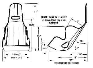 High Back Kart Seat 40 Degree Layback