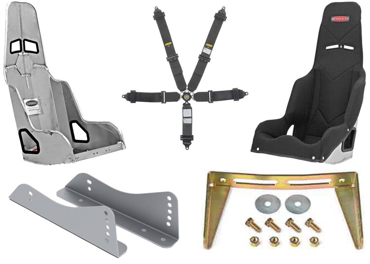 55200 Aluminum 55 Series Pro Street Drag Seat Kit [20 in. Hip Width]