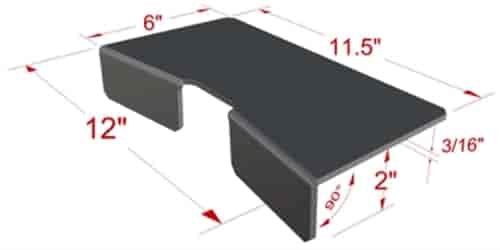 Rear Seat Mount 3/16 in. Aluminum