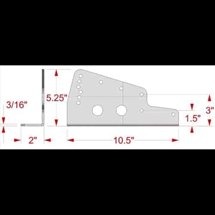 Floor Seat Mount 3/16" Aluminum