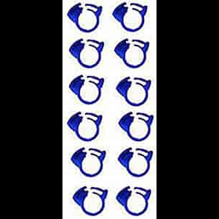 Fuel Line Clamps Blue