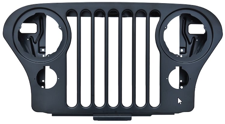 Grille Assembly for 1976-1986 Jeep CJ5, CJ6, CJ7, CJ8 [Black]