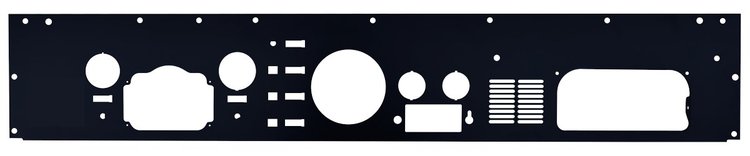 0479-384 Dash Panel with (1) Speaker Grille and Cut-Out Holes for 1976-1986 Jeep CJ5, CJ7, CJ8