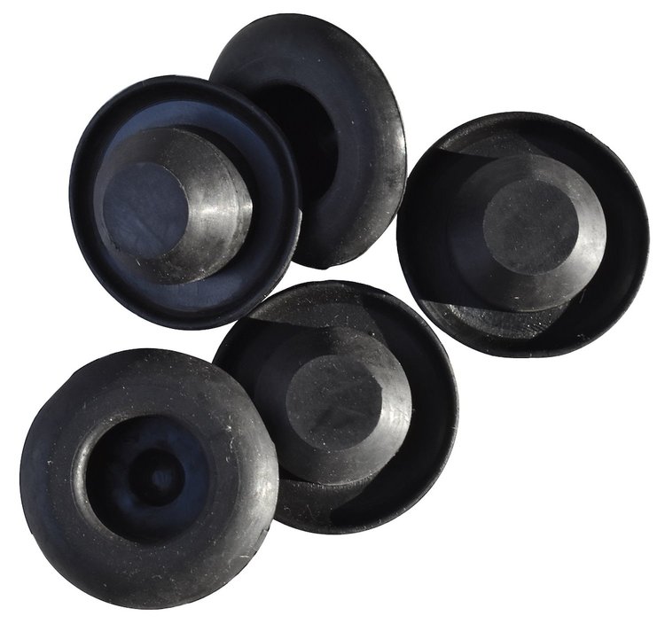 Rubber Floor Plug Set for Select 1955-2001 Jeep Cherokee, CJ, YJ, Wagoneer XJ [1 in.]