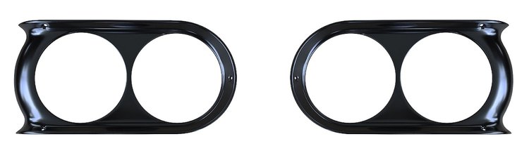 Headlight Bezel Set for 1960-1966 GMC Pickup Truck, Suburban [Unfinished - Paint to Match]
