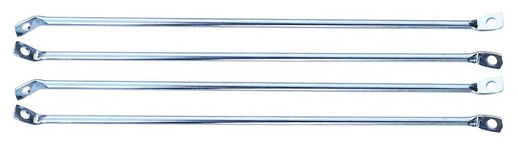 0848-323 Bedside Brace Set 1958-1966 GM Fleetside Pickup Truck - Chrome-Plated Finish