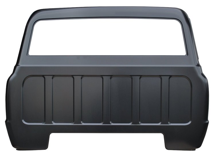 0849-118 Cab Back Panel With Big Back Glass Opening Without Cargo Light, 67-'72