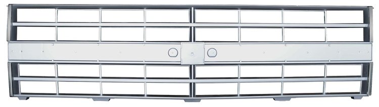 0851-040G C10 Grille, 85-'87, Argent, Dual H/L With Molding