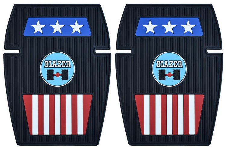 0857-237 Blazer Americana Floor Mat Set for 1969-1995 Chevy Full Size Blazer, 1982-2005 Chevy S10 Blazer