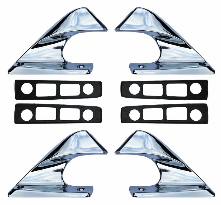 Bed Rail and Roof Rack End Cap Kit 1967-1987 GM Pickup Truck, 1984-1991 Jeep Grand Wagoneer, 1971-1980 International Scout II