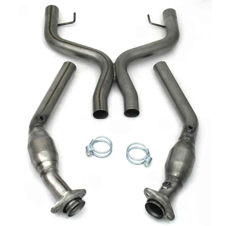 X-Pipe with Catalytic Converters 2005-2010 Mustang GT 4.6L