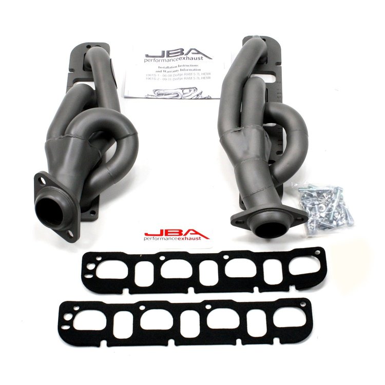1961S-2JT Shorty Headers for 2009-2018 Ram 1500 & 2019-2021 Classic 1500 Trucks w/5.7L Hemi Engine 2WD/4WD [Titanium Ceramic]