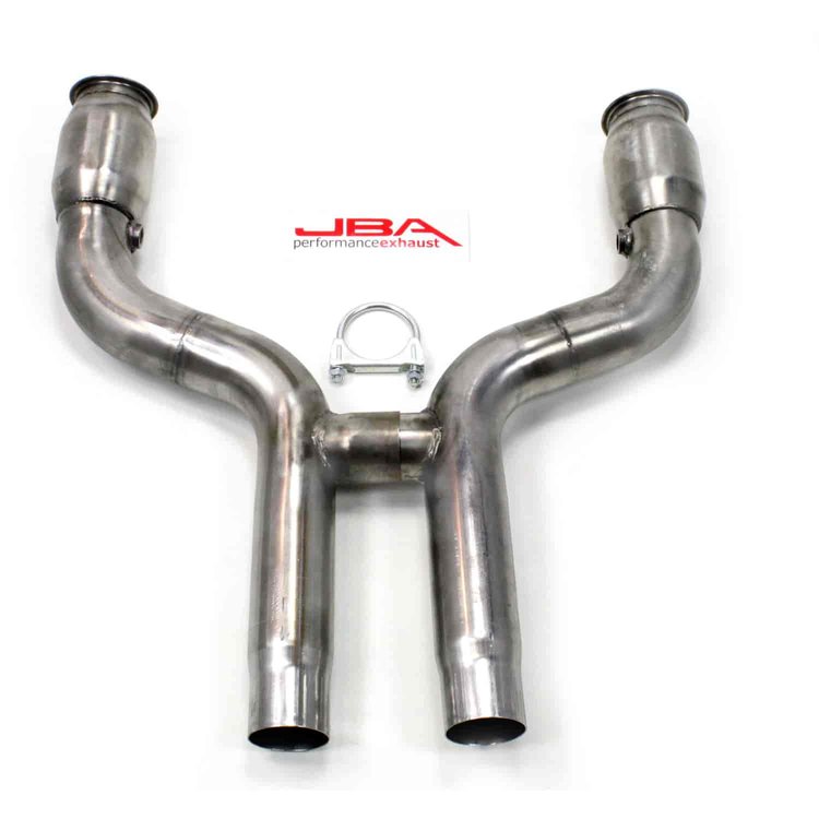 H-Pipe with Catalytic Converters 2011-2014 Mustang 5.0L