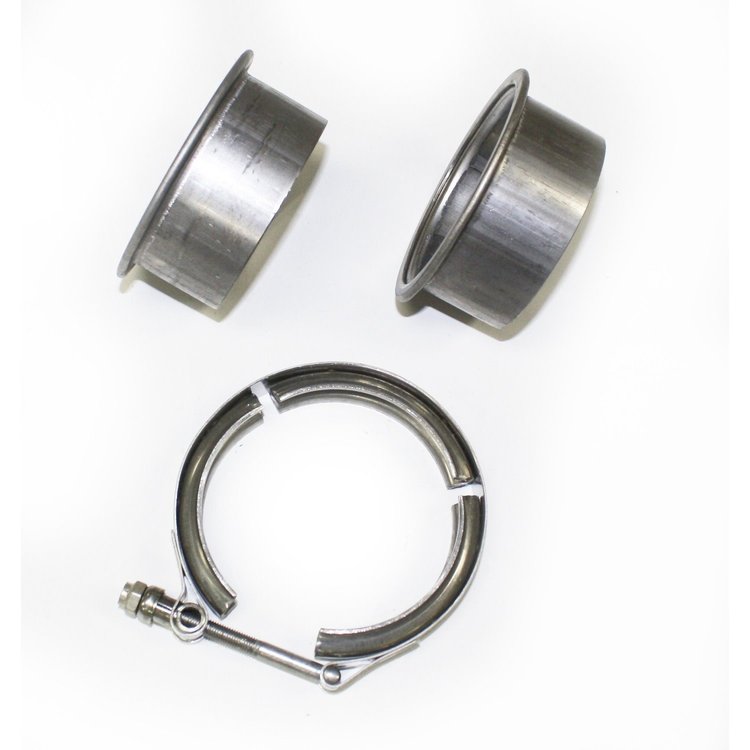 Stainless Steel V-Band Exhaust Clamp with Flanges
