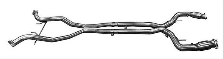 3 X OEM S/S CATTED X-PIPE