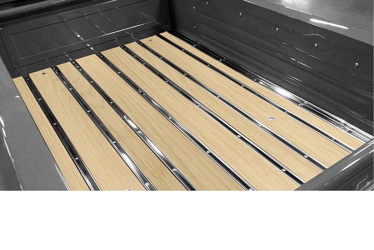 106119212 BedWood-X Kit for 1937-1938 GMC Longbed, Fenderside Truck, Pine BedWood [Finished w/HydroShine]