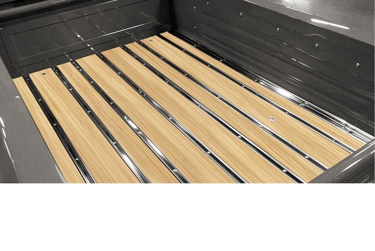 117114115 BedWood-X Kit for 1947-1951.5 GM Shortbed, Stepside Truck, Hickory BedWood [Finished w/HydroSatin]