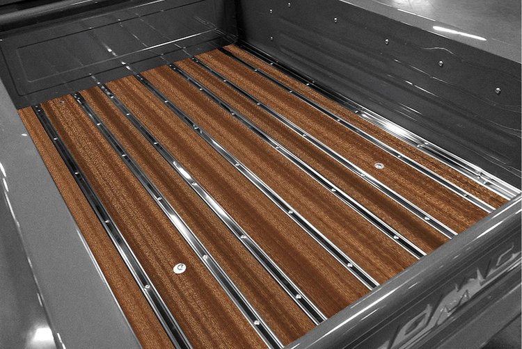 117131212 BedWood-X Kit for 1947-1951.5 GM Shortbed, Stepside Truck, Sapele BedWood [Finished w/HydroShine]
