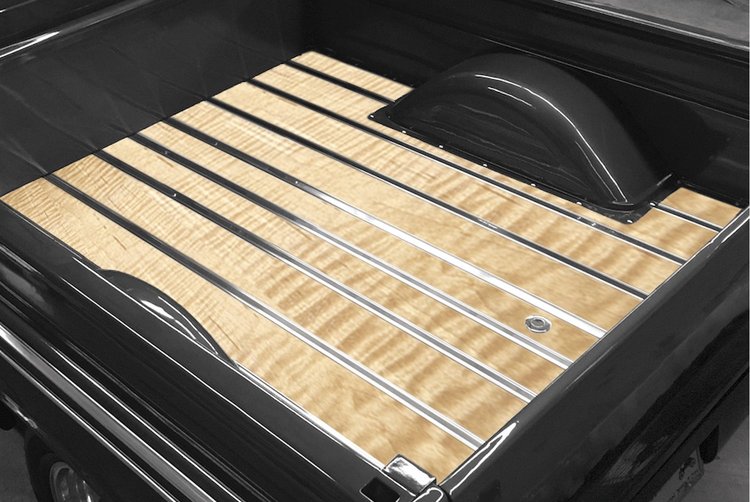 136117114 BedWood-X Kit for 1960-1962 GM Shortbed, Fleetside Truck, Curly Maple BedWood [Finished w/HydroSatin]