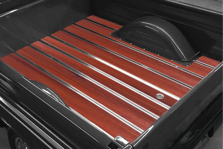 140130215 BedWood-X Kit for 1963-1966 GM Shortbed, Fleetside Truck, Paduak BedWood [Finished w/HydroShine]