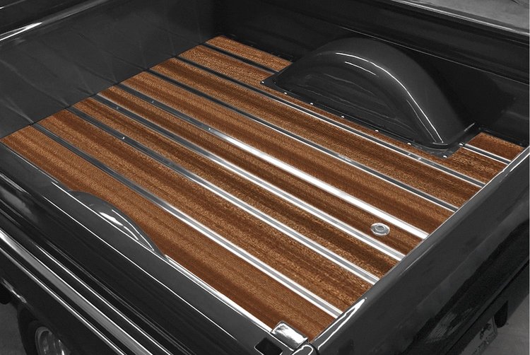 140131012 Bed-in-a-Box Kit for 1963-1966 GM Shortbed, Fleetside Truck, Sapele BedWood [Unfinished]