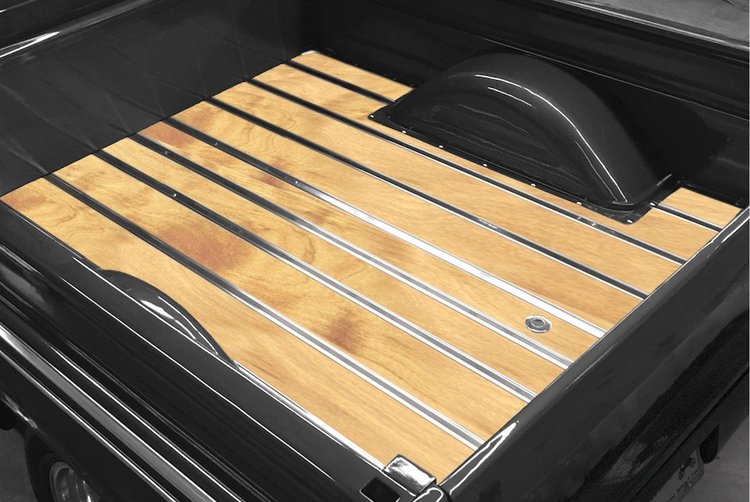 144115110 BedWood-X Kit 1967-1972 GM Shortbed, Fleetside Truck w/OE Wooden Bed, Flamed Birch BedWood [Finish w/HydroSatin]