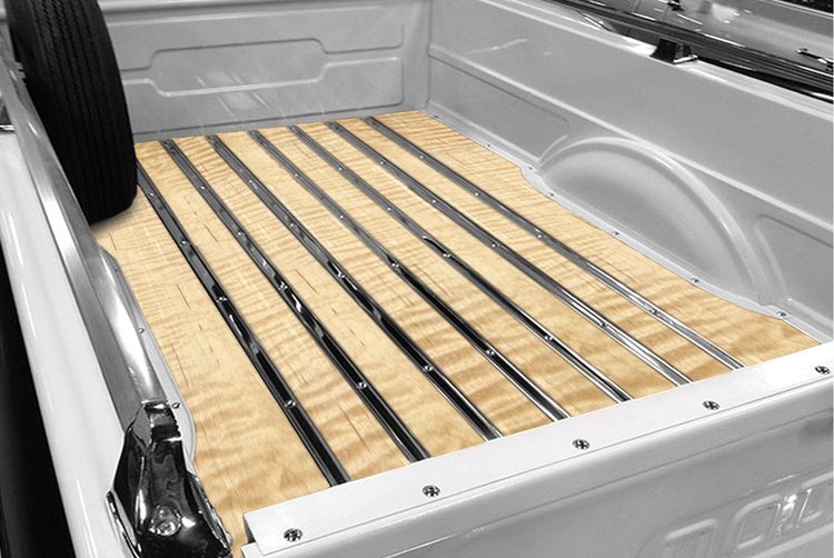 221117110 BedWood-X Kit for 1948-1949 Dodge Lowside Longbed, Stepside Truck, Curly Maple BedWood [Finished w/HydroSatin]