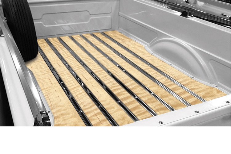228117215 BedWood-X Kit for 1950 Dodge Lowside Longbed, Stepside Truck, Curly Maple BedWood [Finished w/HydroShine]